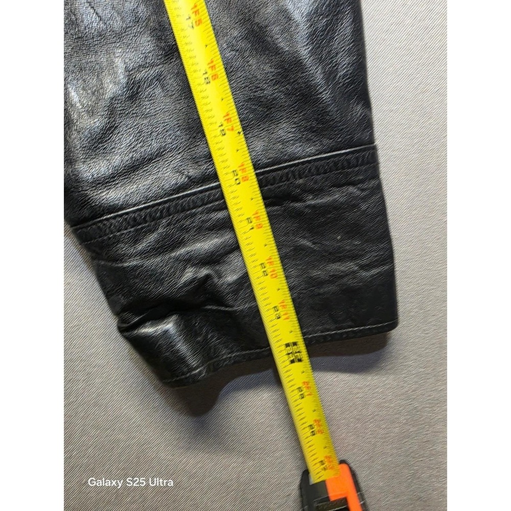 M Julian x Wilsons Leather Men Leather Trench Coat Black Vintage Y2K Gorpcore - Picture 16 of 16
